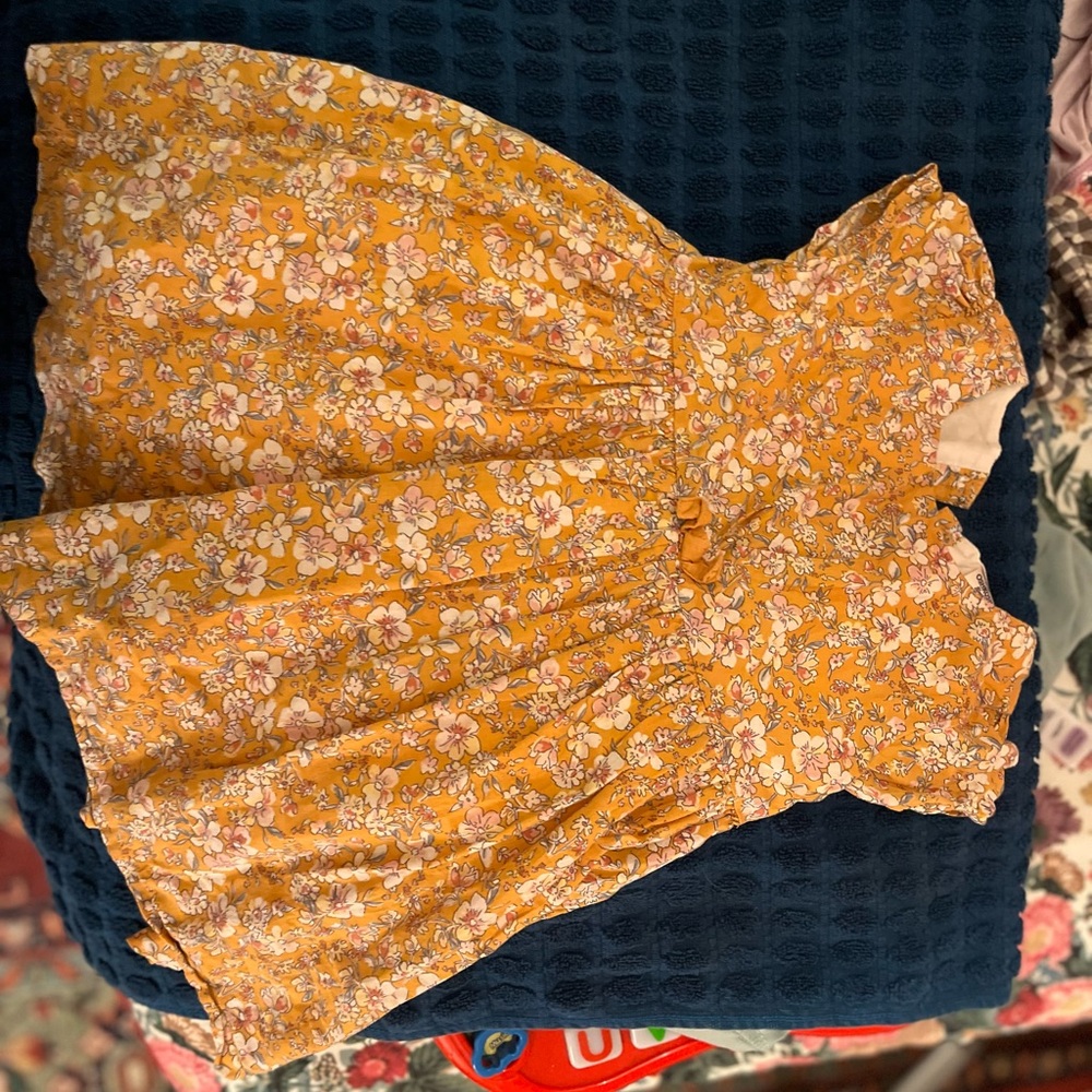 Floral Yellow Kids Dress